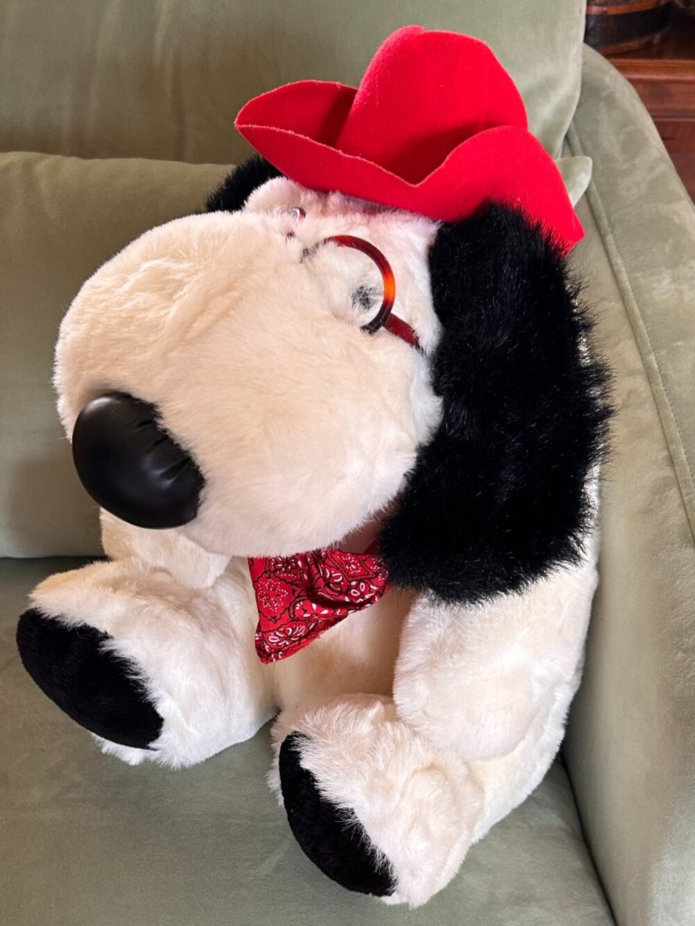 Seymour Clearly Plush Dog with Glasses Vintage
